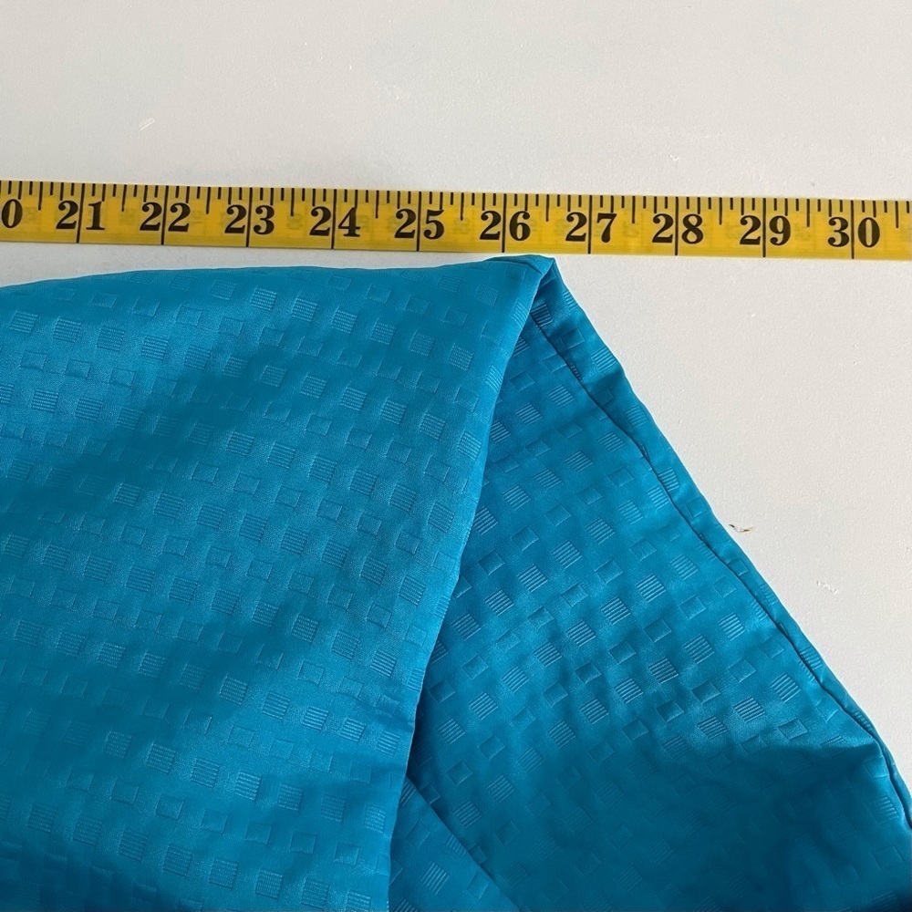 Tanjay Size 18 Blue Textured Button up Jacket, Roll-Tab Sleeves, Four Pockets - Picture 11 of 13